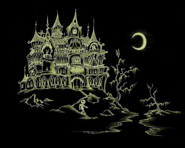 spooky Halloween castle